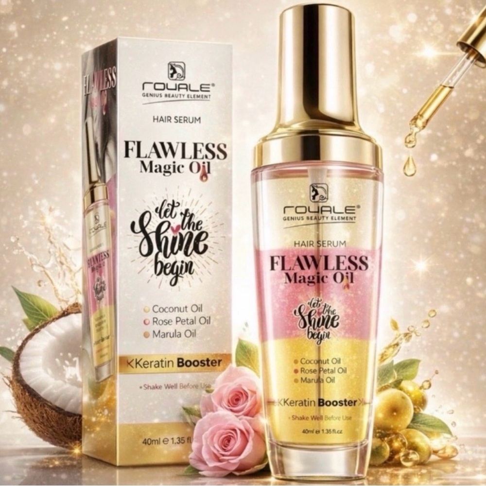 Royale Flawless Magic Oil Hair Serum - Pink & Gold